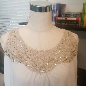 Lane Bryant Sequin Boho Chic Knit Top